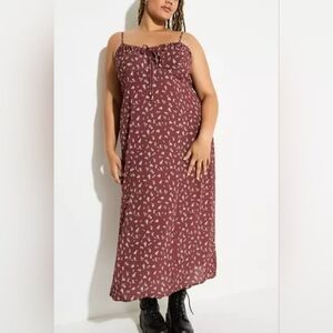 Torrid LoveSick Front-Tie Tea-Length Dress